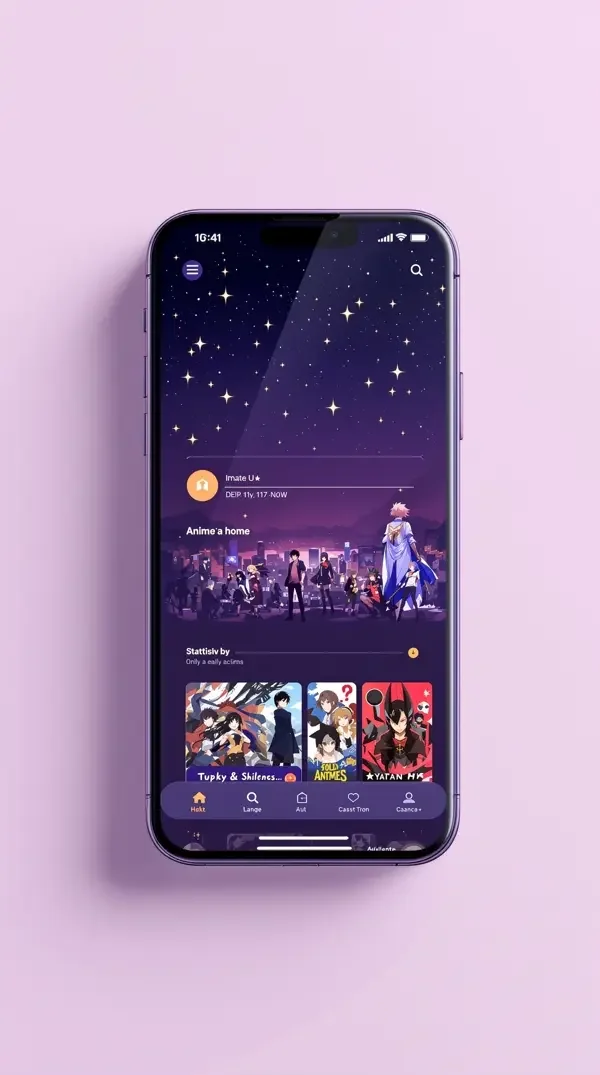 里番动漫在线手机端APP界面示意
